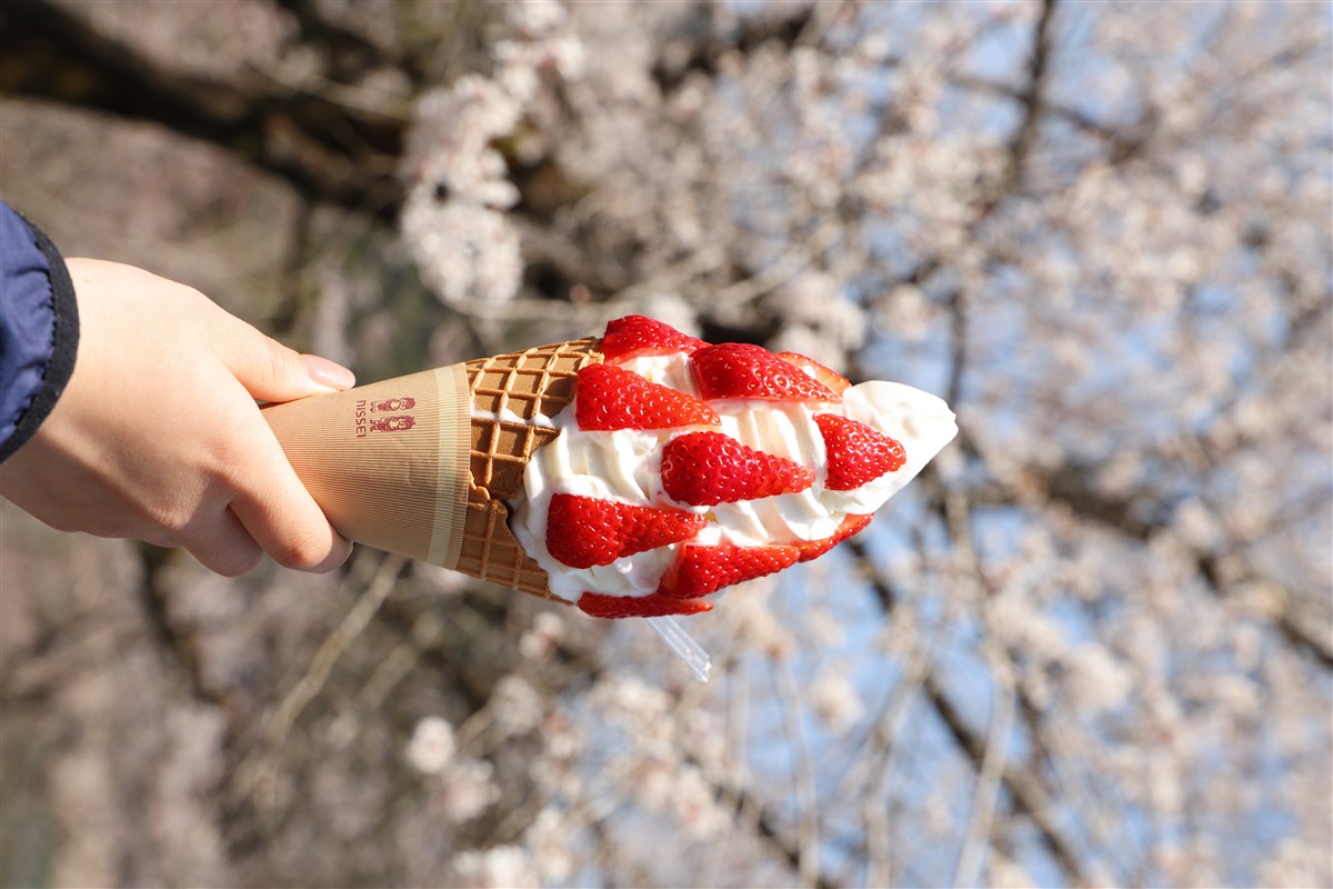 いちごDXミルクソフトの画像